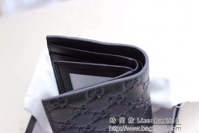 GUCCI古馳 專櫃品質 進口牛皮 男士短錢夾 407416 WTG1825